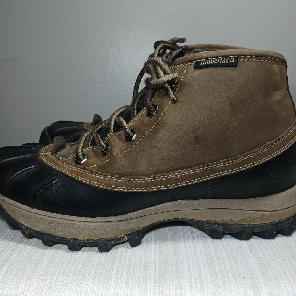 Timberland Men's Sz 7 Leather Waterproof Duck‎ Boot Used barn chore outdoor - Picture 3 of 11